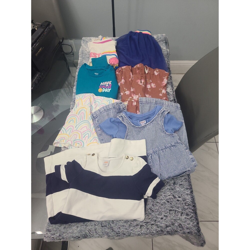 Girls Clothing Lot 8 Pc Sizes 4-6 Gymboree OshKosh Carter’s Cat & Jack Dresses